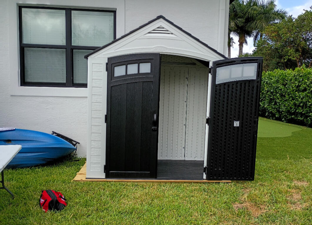 Shed outdoor storage assembly Shed outdoor storage assembly